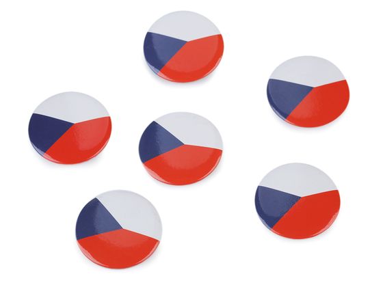 Lapocska - zászló Cseh köztársaság Ø3,5 cm