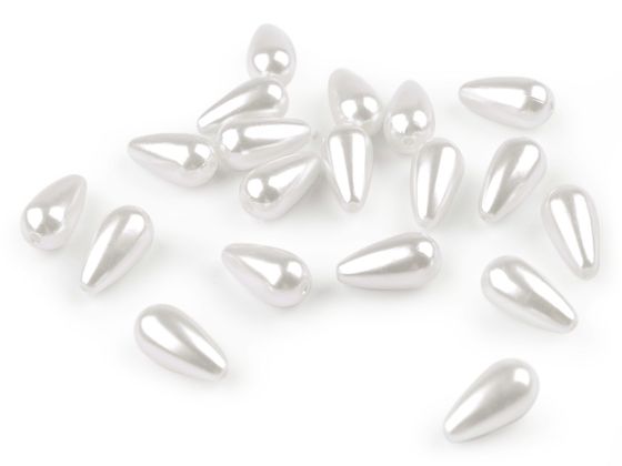 Viaszolt műanyag gyöngyök / teklagyöngy Glance csepp 8x16 mm