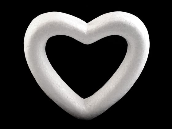 Szív 10x11,5 cm polisztirol