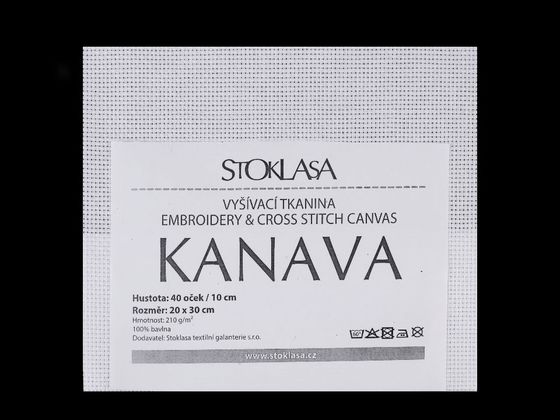 Horgoló anyag Kanava 20x30 cm 40 szem
